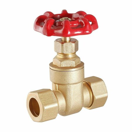 THRIFCO PLUMBING 3/4 Inch, 7/8 Inch O.D. Brass Compression Gate Valve 6414032